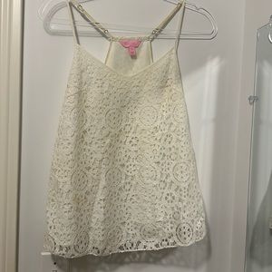 Lilly Pulitzer white lace camisole size S